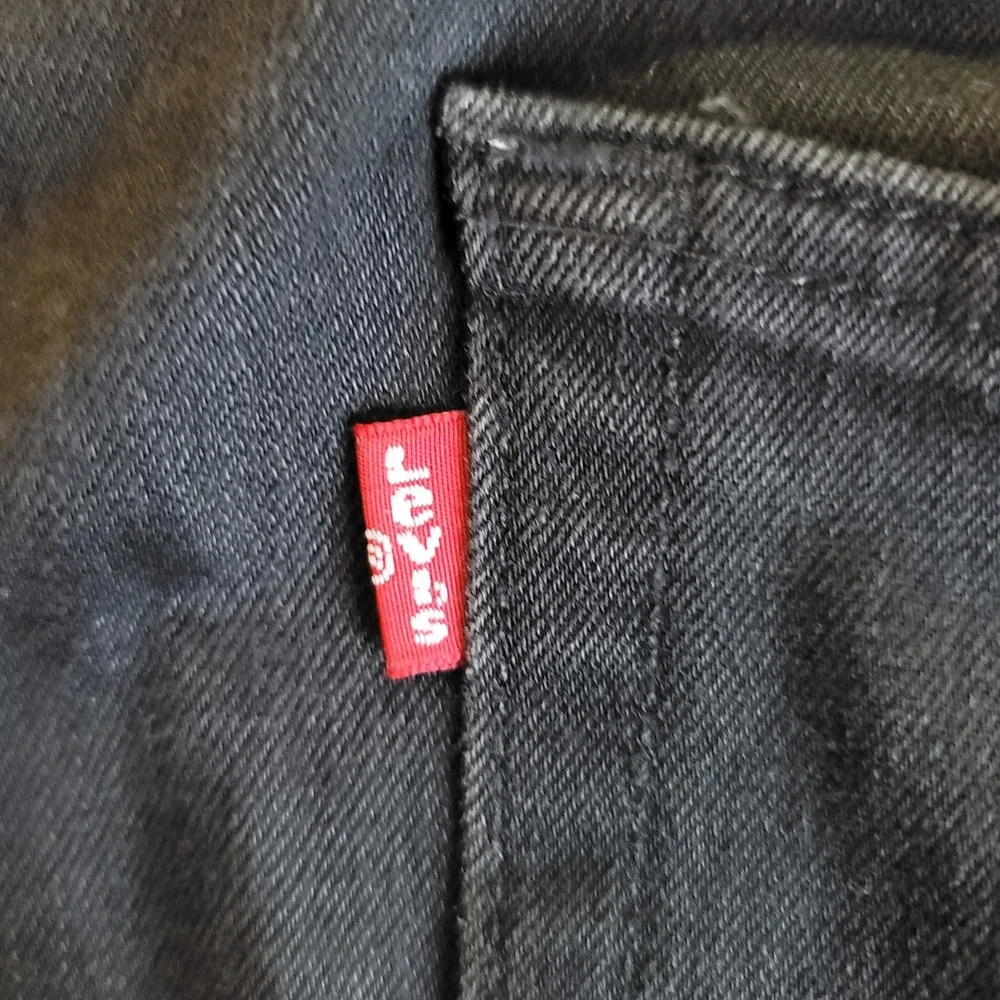 Levi's 512 Slim Taper Jeans Mens 38x30 Black Denim Waterless Tapered Leg Casual